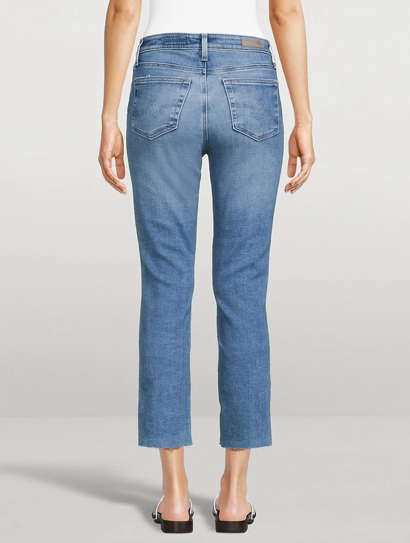 Mari Slim Straight Cropped Jeans