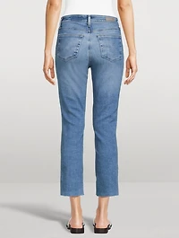 Mari Slim Straight Cropped Jeans