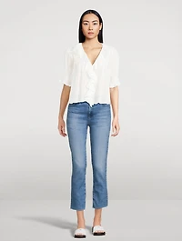 Mari Slim Straight Cropped Jeans