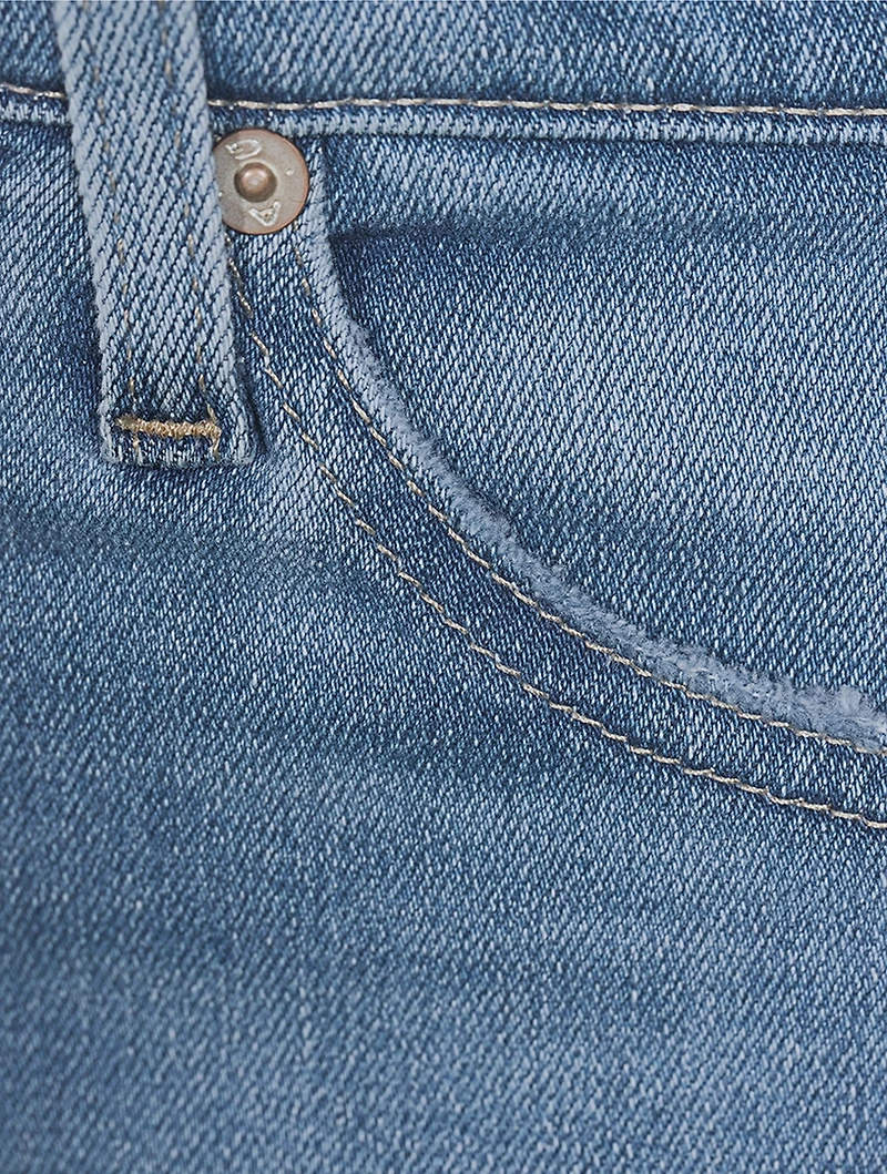 Mari Slim Straight Cropped Jeans
