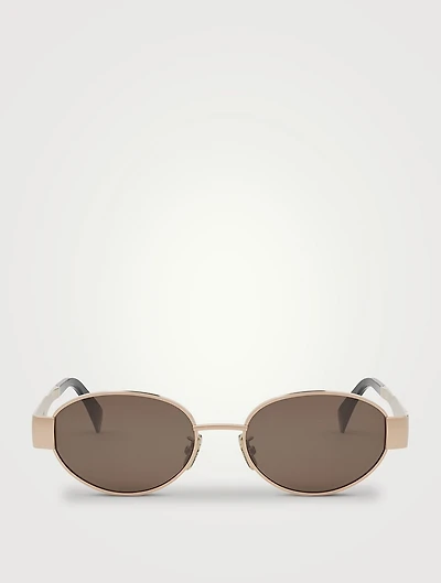 Metal Triomphe Oval Sunglasses