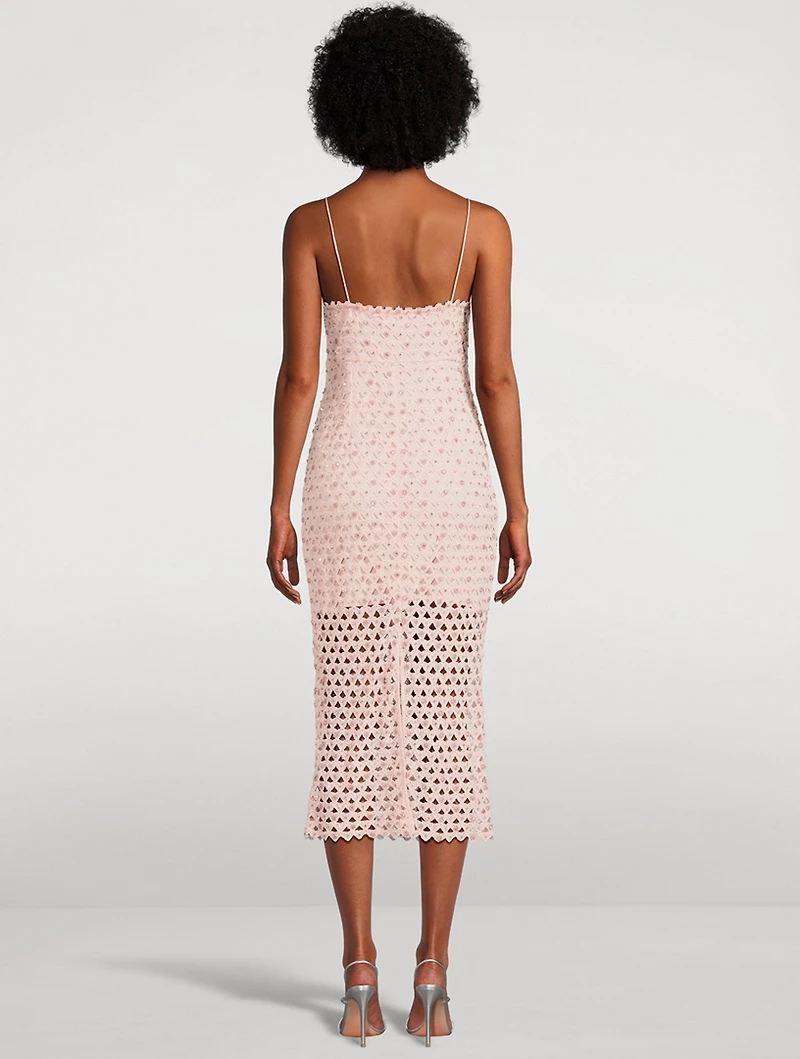 Lunaria Embellished Lace Midi Dress