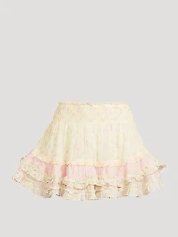 Camellia Tiered Mini Skirt Floral Print