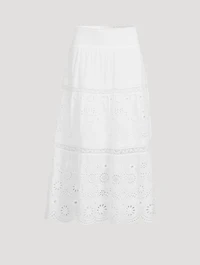 Miloti Eyelet Lace Maxi Skirt