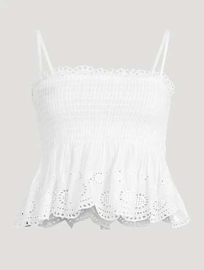 Condie Smocked Eyelet Top
