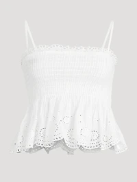 Condie Smocked Eyelet Top