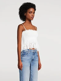 Condie Smocked Eyelet Top