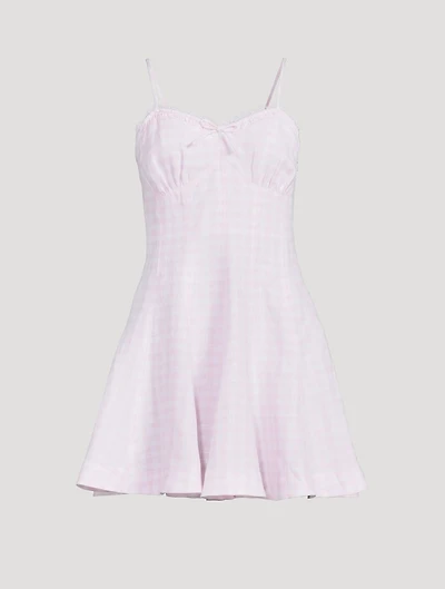 Shai Linen Mini Dress Gingham Print