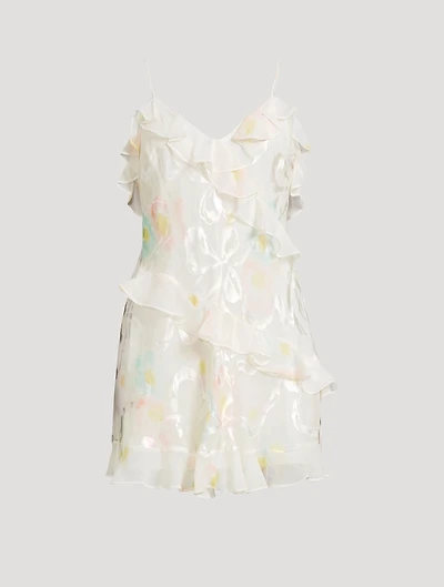 Lomina Ruffled Silk Slip Dress