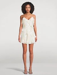 Lomina Ruffled Silk Slip Dress