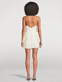 Lomina Ruffled Silk Slip Dress
