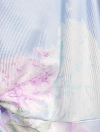 Perri Satin Midi Dress Floral Print