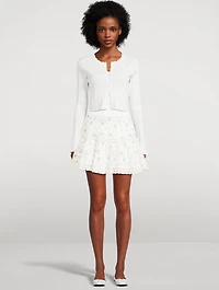 Media Striped Pointelle Cardigan