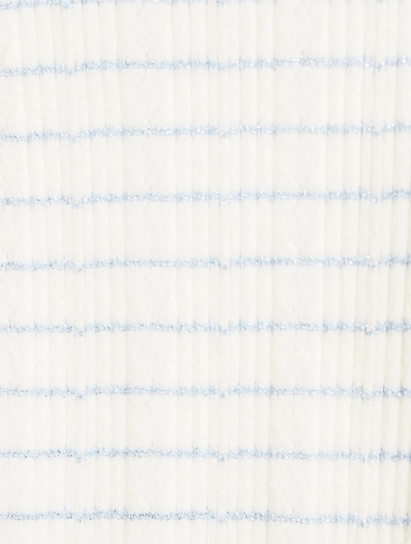 Media Striped Pointelle Cardigan