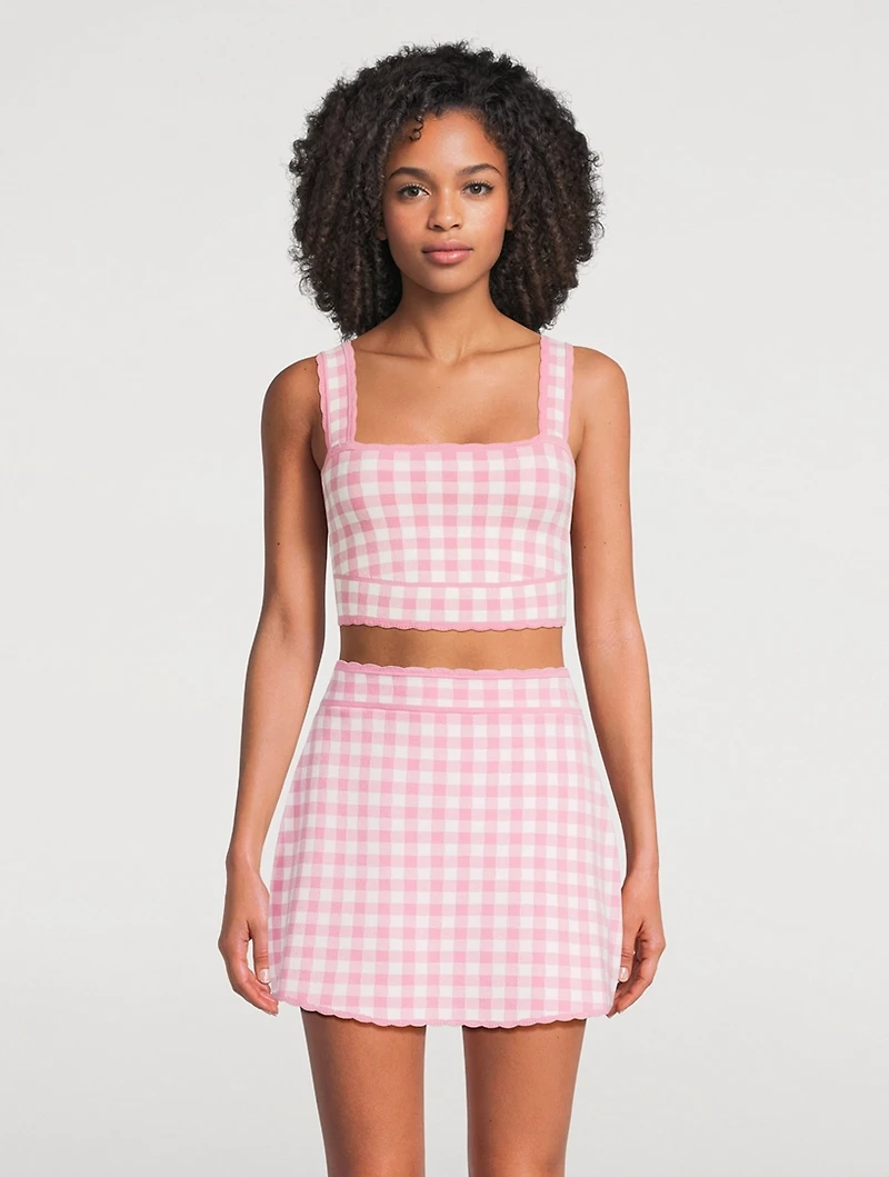 Jessyn Checkered Knit Tank