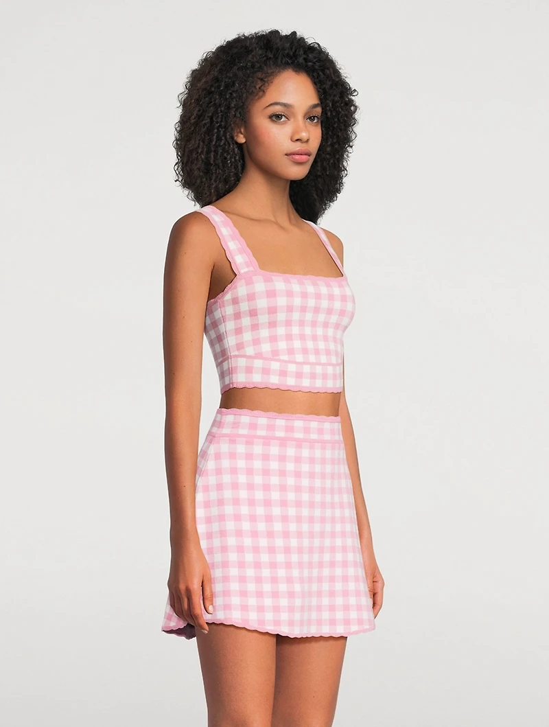 Jessyn Checkered Knit Tank