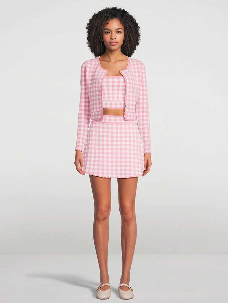 Jessyn Checkered Knit Tank