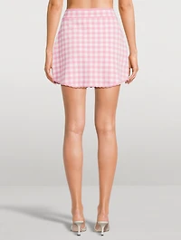 Muna Checkered Knit Mini Skirt