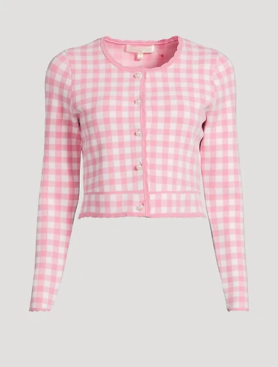 Bridgette Checkered Knit Cardigan