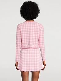 Bridgette Checkered Knit Cardigan