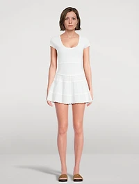 Elisavette Striped Stretch Knit Mini Dress