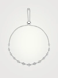 Cadence 18K White Gold Bolo Bracelet With Diamonds