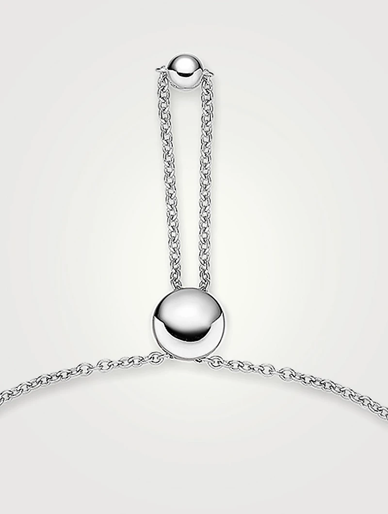 Cadence 18K White Gold Bolo Bracelet With Diamonds