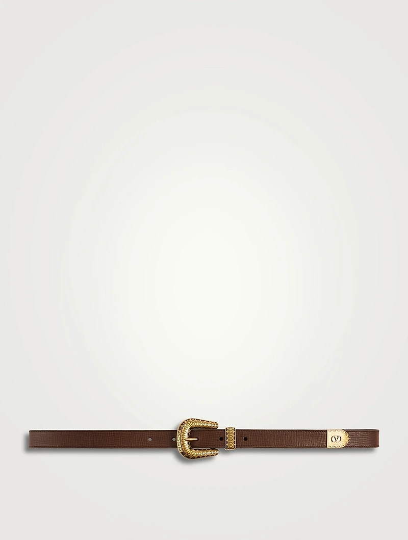 VLogo Signature Leather Belt