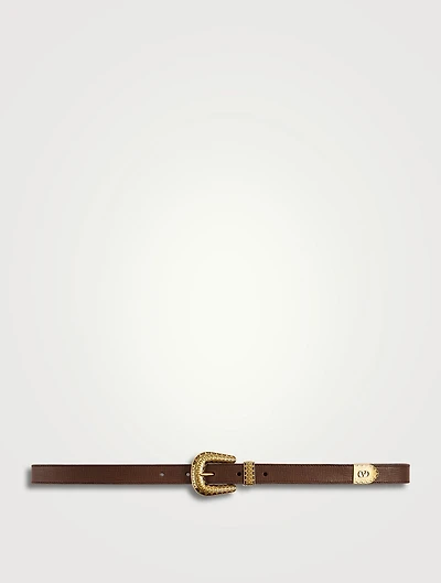 VLogo Signature Leather Belt