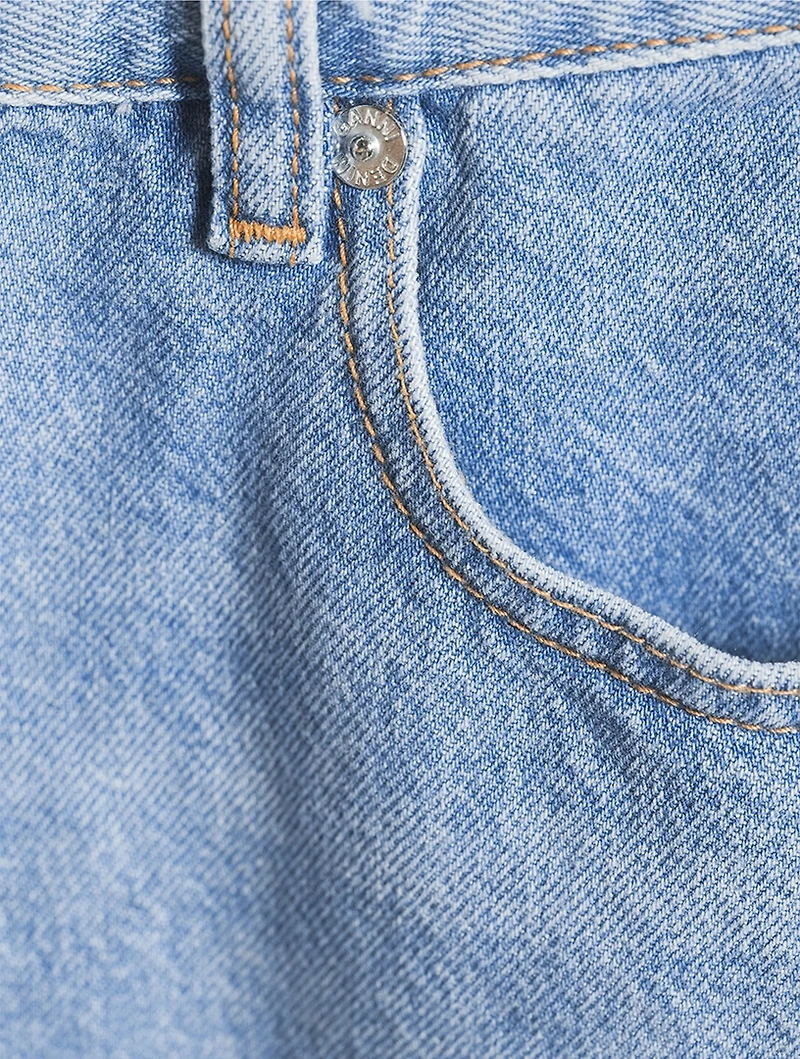 Broderie Anglaise Denim Shorts
