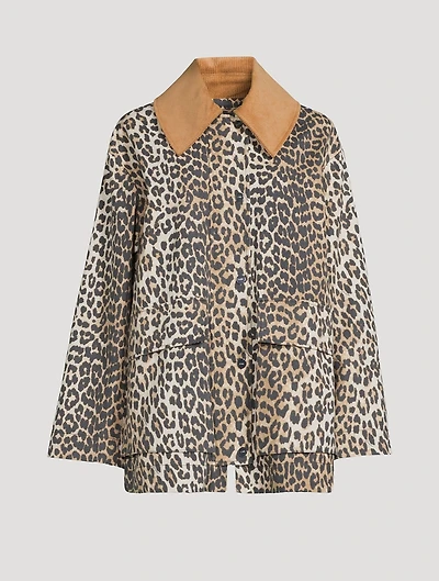Canvas Jacket Leopard Print