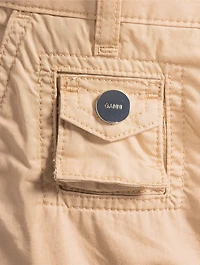 Washed Cotton Twill Cargo Pants