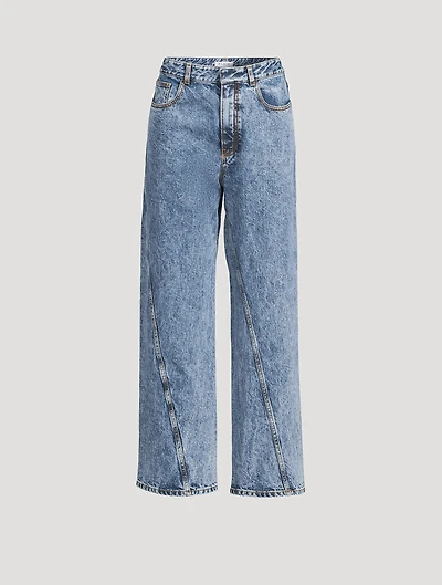 Twisted-Seam Straight Jeans