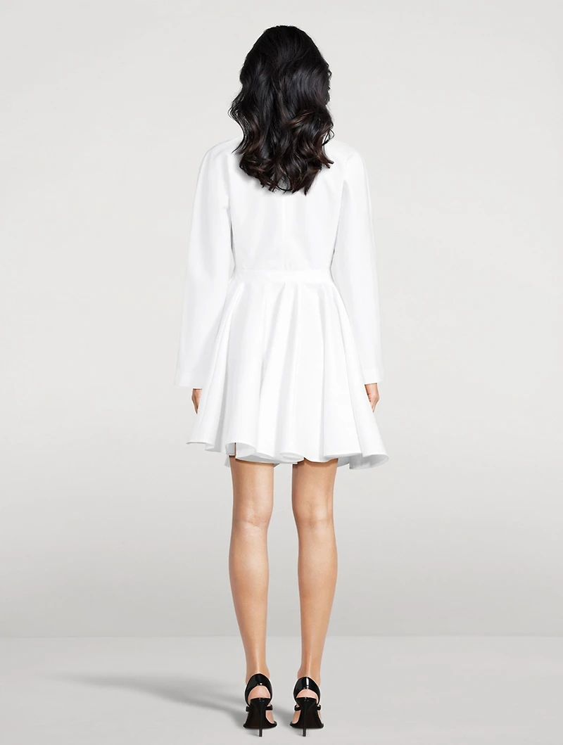 Asymmetric Poplin Mini Dress
