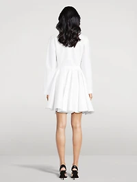 Asymmetric Poplin Mini Dress