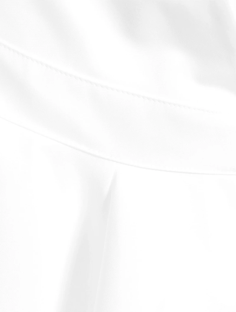 Asymmetric Poplin Mini Dress