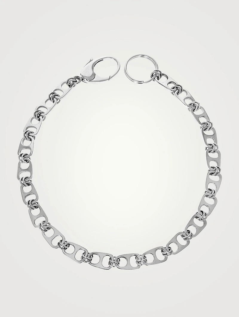 Silver Pop Tab Wallet Chain