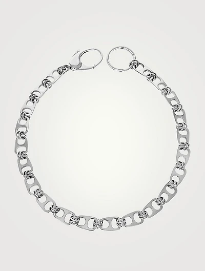 Silver Pop Tab Wallet Chain