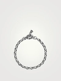 Small Silver Twisted Eight Link Chain Bracelet