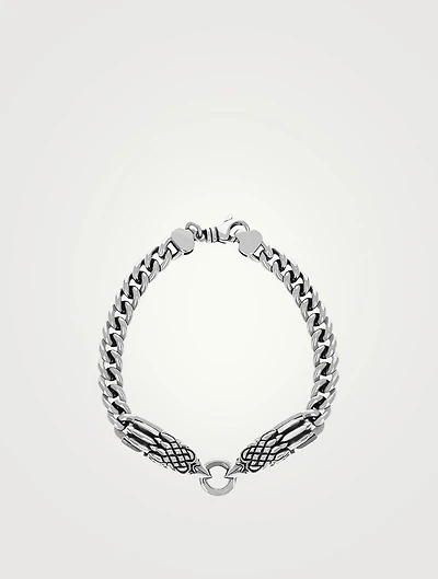 20th Anniversary Silver Double Eagle Chain Bracelet