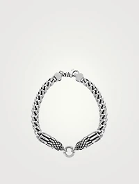20th Anniversary Silver Double Eagle Chain Bracelet
