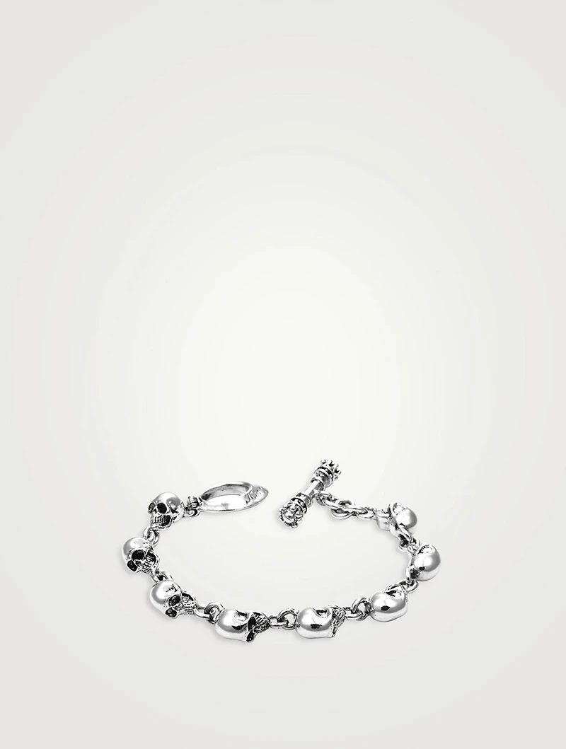 Small Silver Skull Bracelet