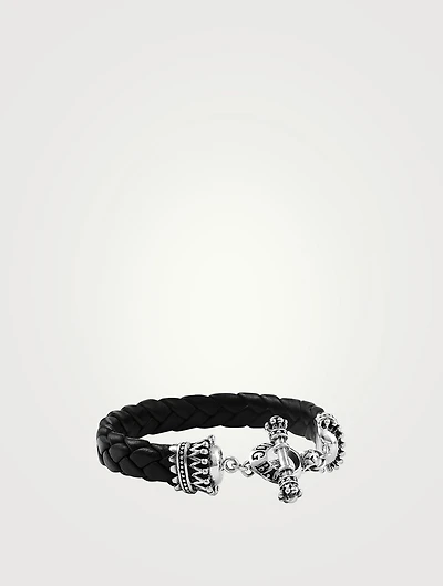 Small Braided Leather Bracelet