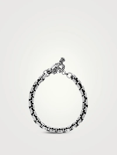 Silver Box Chain Link Bracelet