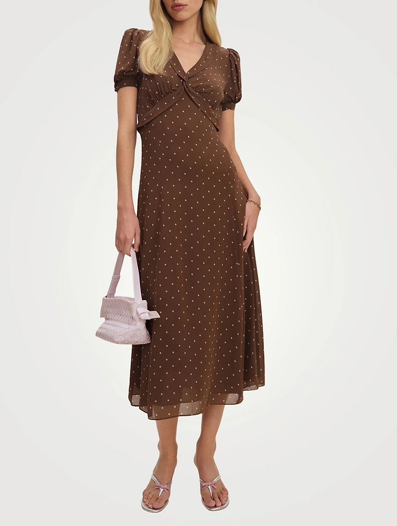 Reformation x Devon Lee Carlson Michelle Dress Polka Dot Print