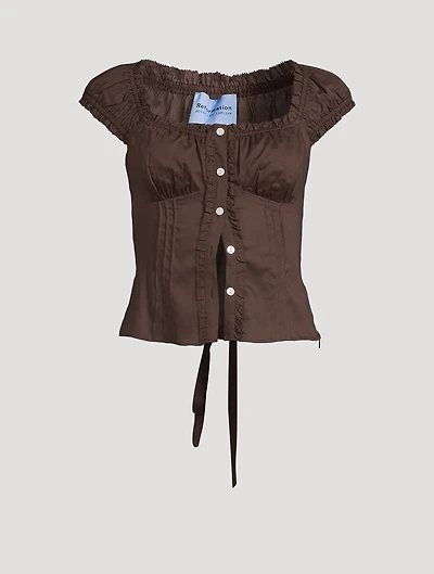 Reformation x Devon Lee Carlson Alabama Blouse