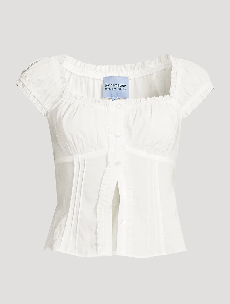 Reformation x Devon Lee Carlson Alabama Blouse