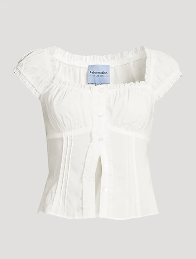 Reformation x Devon Lee Carlson Alabama Blouse
