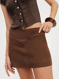 Reformation x Devon Lee Carlson Layla Suede Mini Skirt