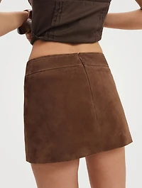 Reformation x Devon Lee Carlson Layla Suede Mini Skirt